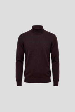 Brauner Rollkragenpullover