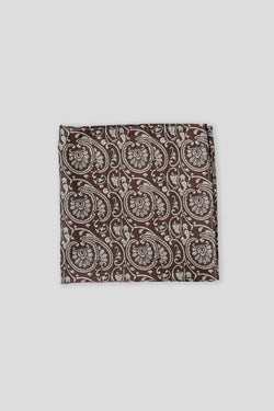 Brun & hvid paisley lommeklud
