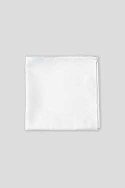 Hvid satin lommeklud