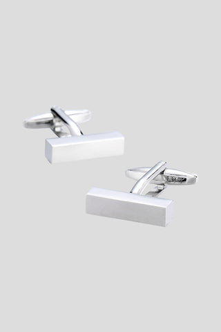 Sølv bar manchetknapper PVD