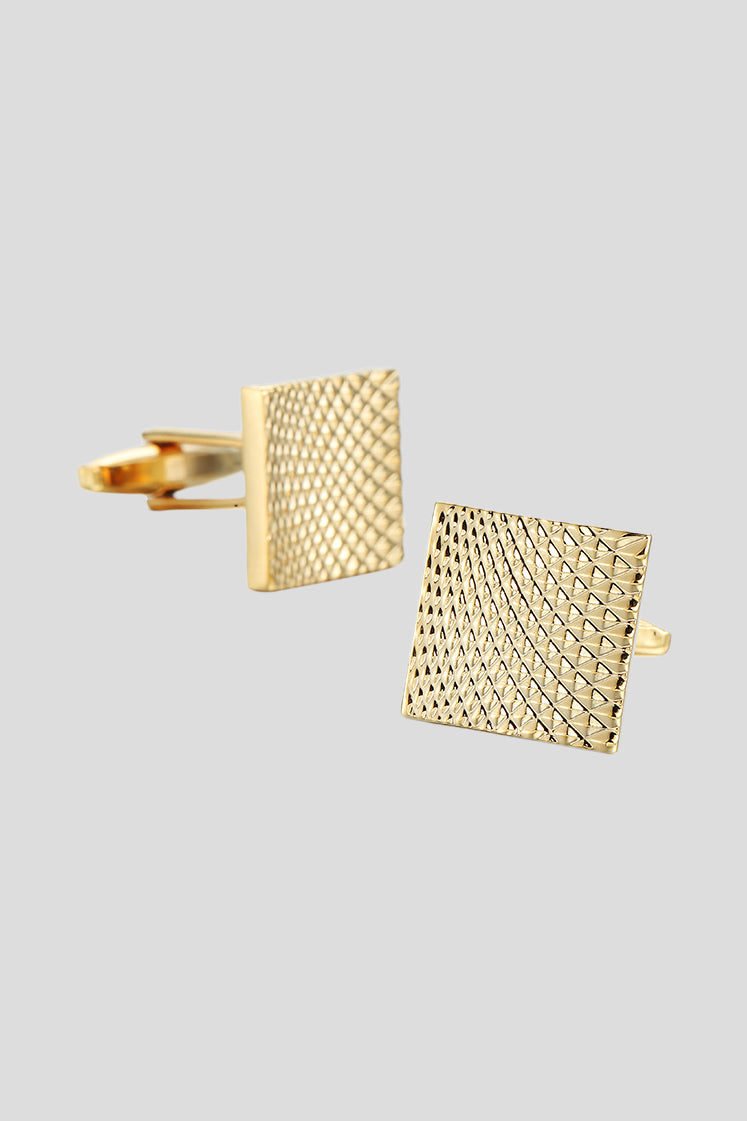 Mønstrede guld manchetknapper PVD