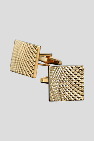 Mønstrede guld manchetknapper PVD