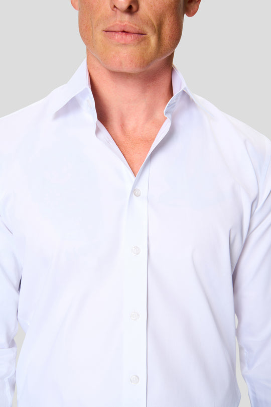 Signatur poplin skjorte hvid regular fit