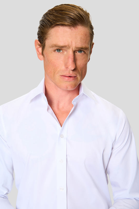 Signatur poplin skjorte hvid regular fit