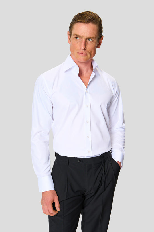 Signatur poplin skjorte hvid regular fit