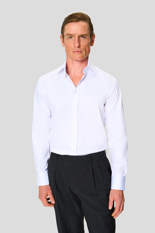 Signatur poplin skjorte hvid regular fit