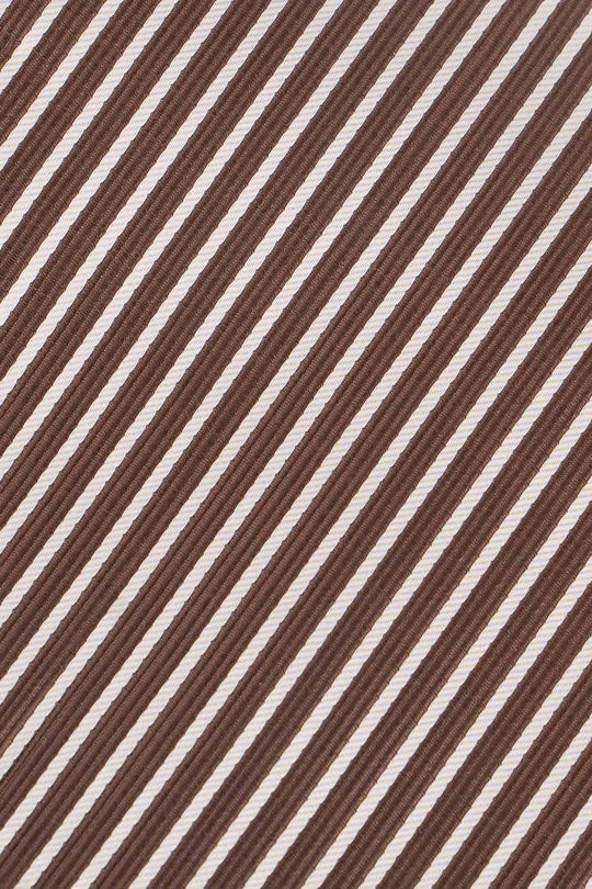 Beige og brunt stribet lommeklud PVD