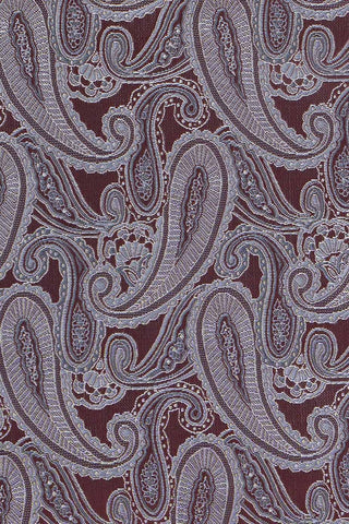 Bordeaux & grå paisley lommeklud PVD
