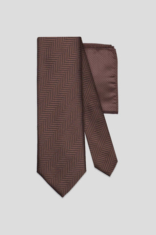 Slips & lommekluds pakke(Brun sildeben) PVD