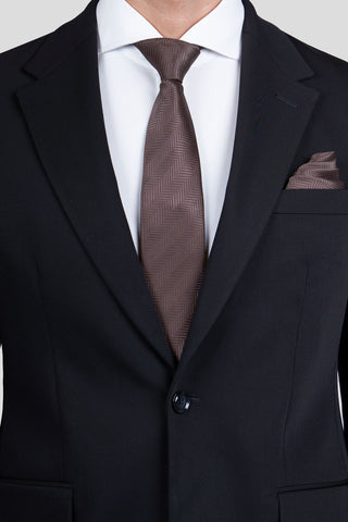 Slips & lommekluds pakke(Brun sildeben) PVD