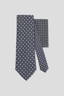 Slips & lommekluds pakke (Grå prikket)
