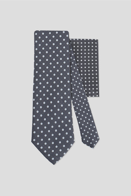 Slips & lommekluds pakke (Grå prikket)