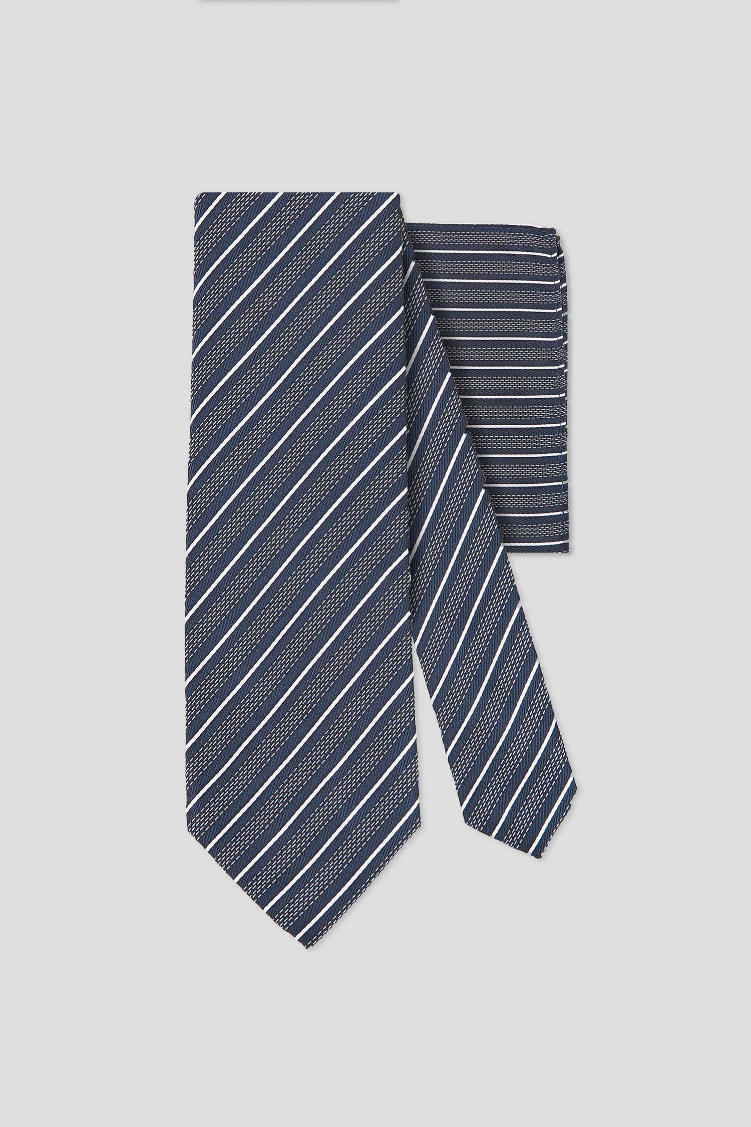 Slips & lommekluds pakke(Navy & hvid stribet) suitclub.dk