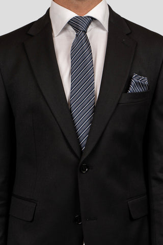 Slips & lommekluds pakke(Navy & hvid stribet) suitclub.dk