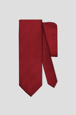 Slips & lommekluds pakke (Rød sildeben) suitclub.dk