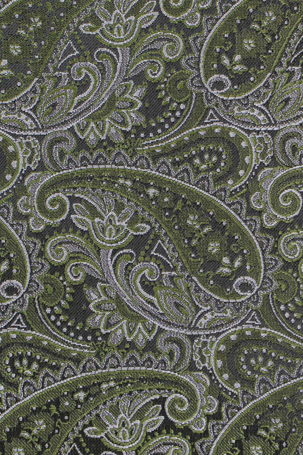 Slips & lommekluds pakke (grøn & hvid paisley) suitclub.dk