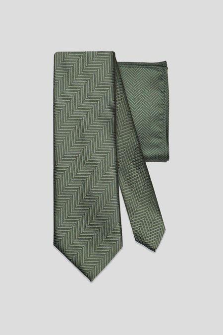 Slips & lommekluds pakke (grøn sildeben)