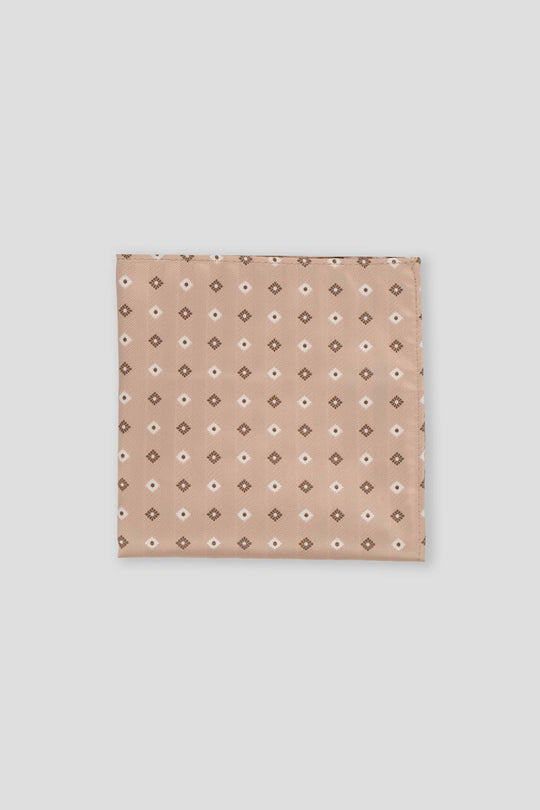Beige blomstret lommeklud PVD