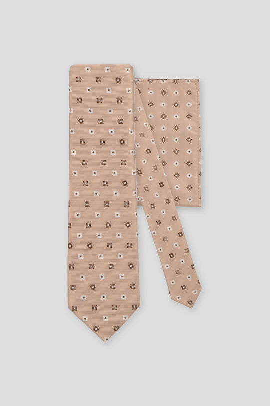 Slips & lommekluds pakke (Beige blomstret) suitclub.dk