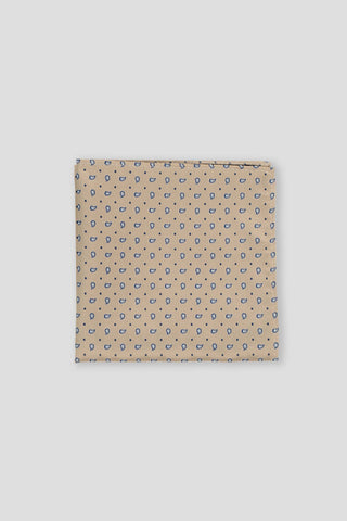 Beige dråbemønstret lommeklud PVD