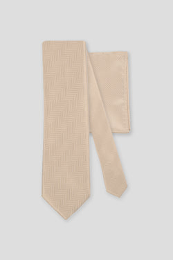 Slips & lommekluds pakke (Champagne sildeben)