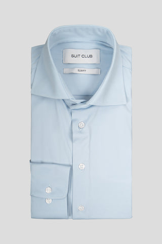 Signatur performance skjorte blå slim Shirtmakers