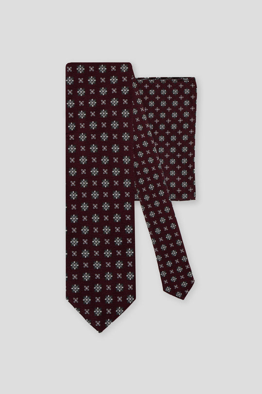 Slips & lommekluds pakke (Bordeaux blomstret) suitclub.dk