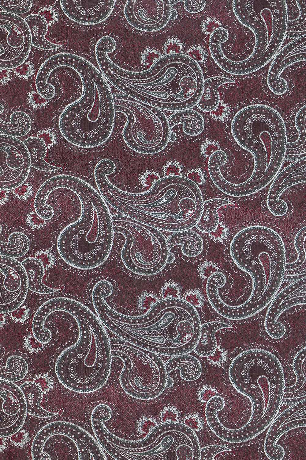 Bordeaux paisley silkelommeklud
