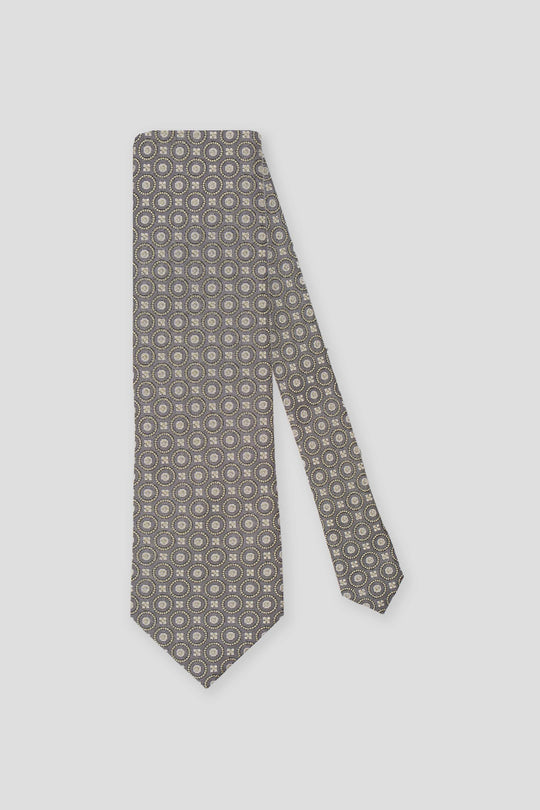 Brunt geometrisk silkeslips PVD
