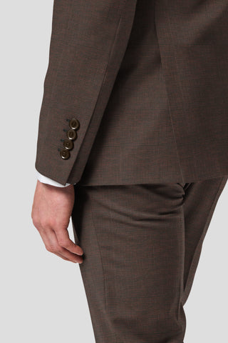 CUSTOM brunt uld jakkesæt SUIT CLUB