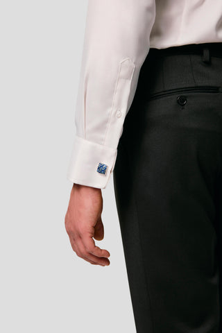 Exclusive twill skjorte hvid slim Shirtmakers