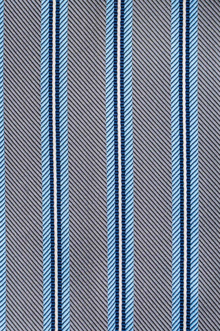 Gråt & blåt stribet silkeslips PVD