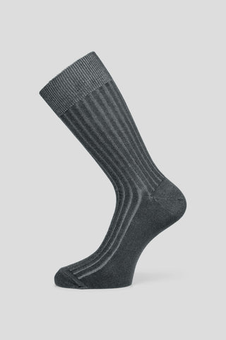 Grå ribbed strømper Lindner