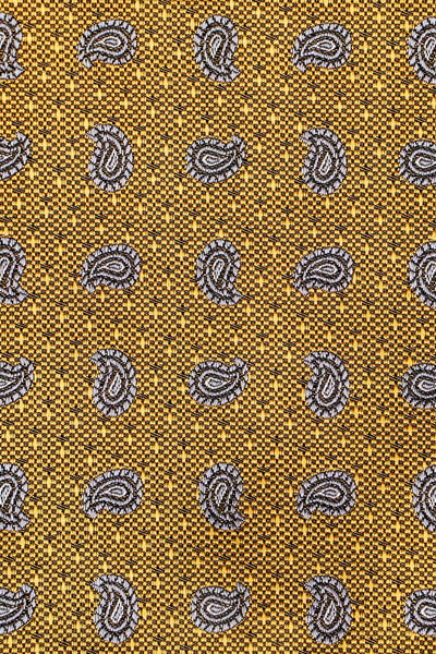 Gult dråbemønstret silkelommeklud