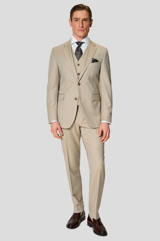 HERITAGE beige vest med sildeben MBO