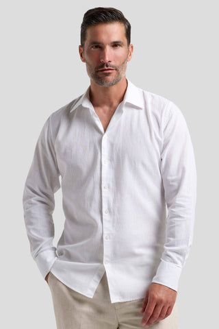 Hvid hørskjorte Shirtmakers