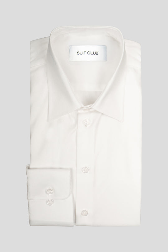 Exclusive twill skjorte hvid slim Shirtmakers