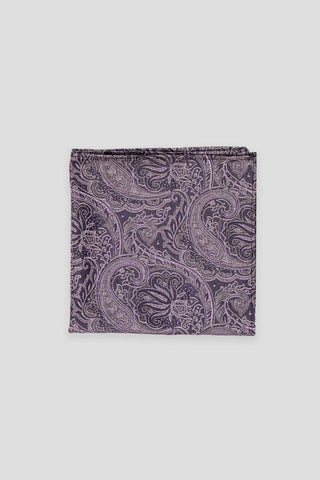 Lavendel paisley silkelommeklud PVD