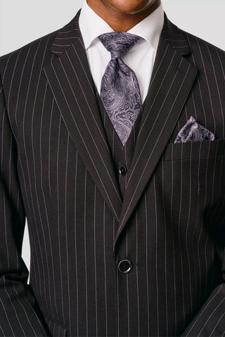 Slips & lommekluds pakke (Lavendel paisley i silke) suitclub.dk