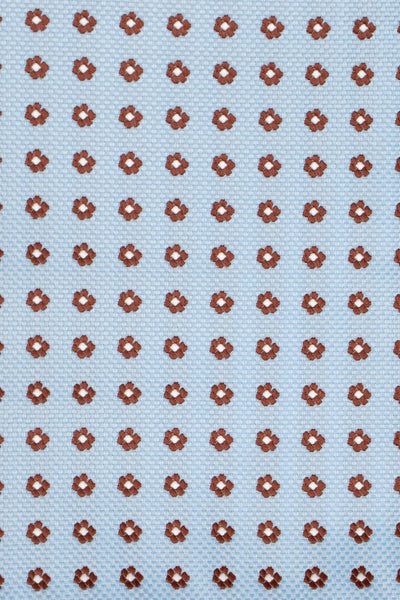 Lyseblåt blomstret slips