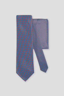 Slips & lommekluds pakke (Lyseblåt & orange geometri)