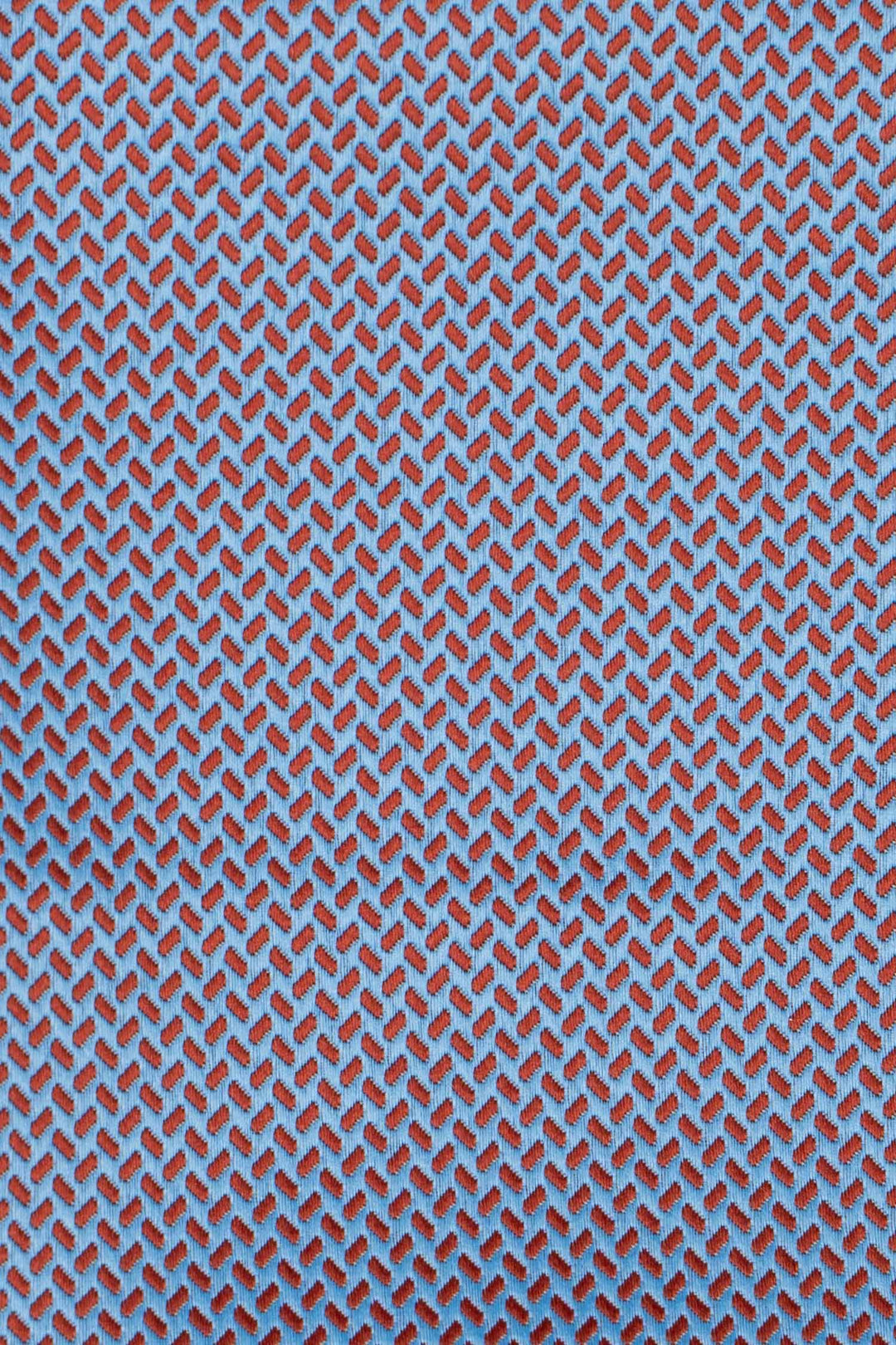 Lyseblåt & orange geometrisk slips PVD
