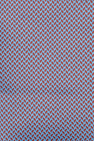 Lyseblåt & orange geometrisk slips PVD