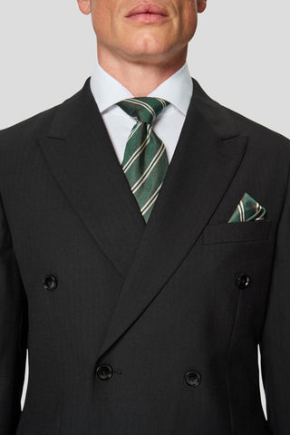 PREMIUM sort dobbeltradet blazer med sildeben MBO