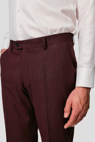 PRESTIGE bordeaux three-piece jakkesæt med tern PRESTIGE