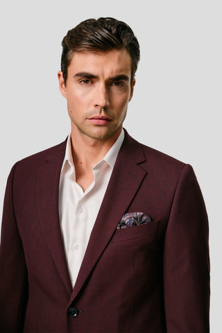 PRESTIGE bordeaux blazer med tern MBO