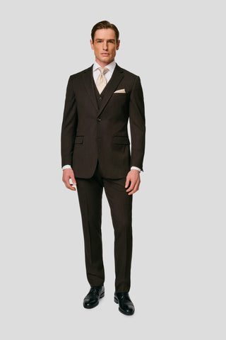 PRESTIGE brun vest med striber MBO