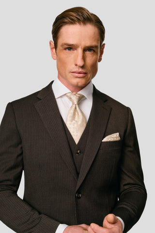 PRESTIGE brun vest med striber MBO