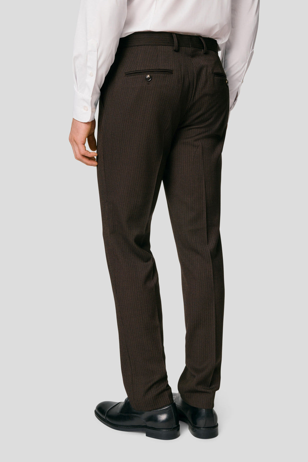 PRESTIGE brune habitbukser med striber MBO