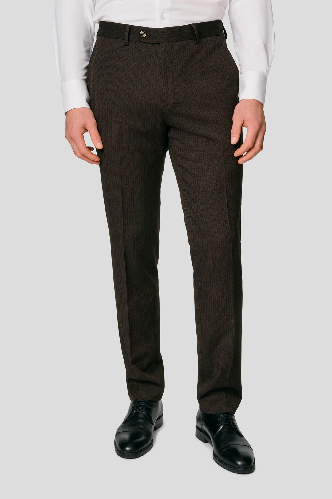 PRESTIGE brune habitbukser med striber MBO